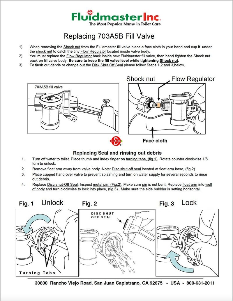 Fluidmaster 703AP4 Specialty Toilet Fill Valve for Glacier Bay and Niagara Conservation Flapperless Toilets - Image 3