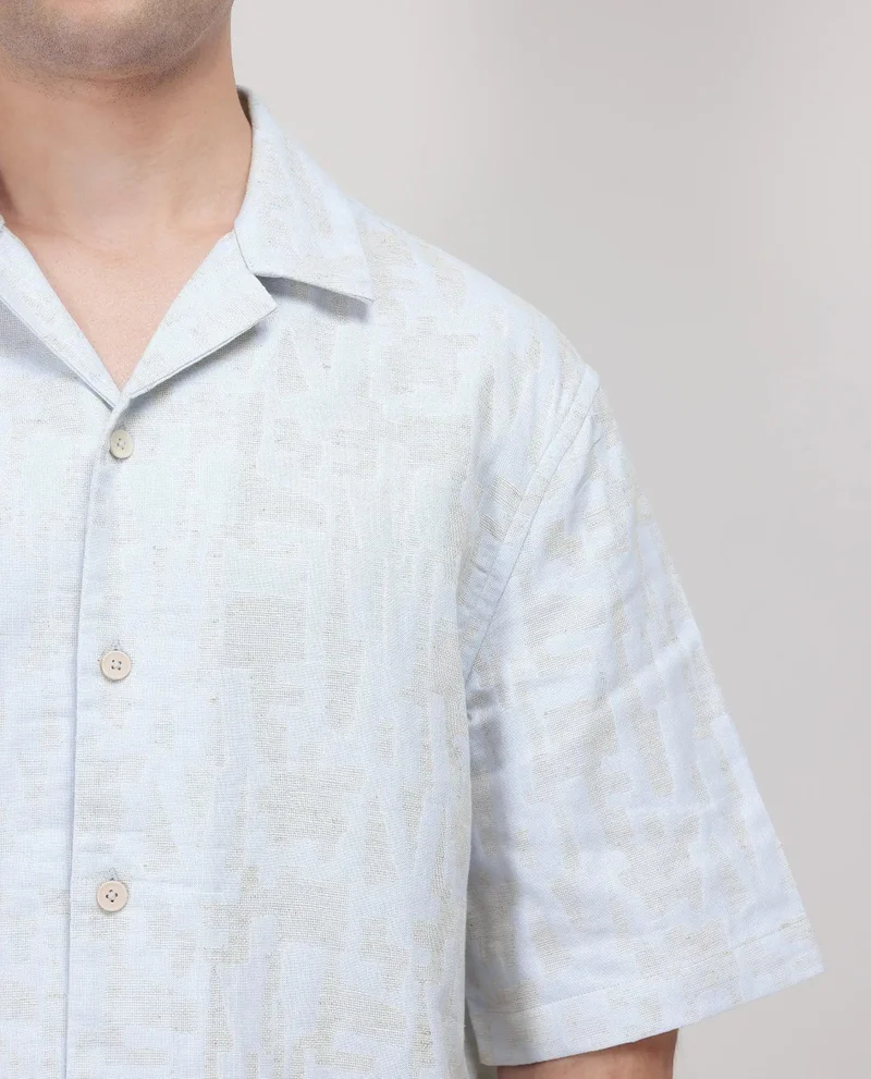 Rare Rabbit Men's Abstract Jacquard Shirt