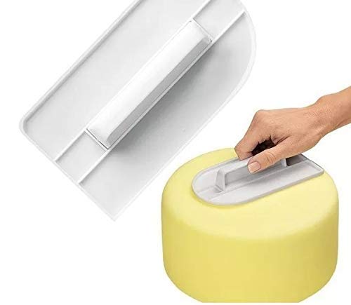 Sakoraware Fondant Cake Smoother for Icing Candy Pastry Decorating Baking Pressing Tool Polisher Finisher White 1 pc - Image 1