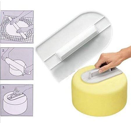 Sakoraware Fondant Cake Smoother for Icing Candy Pastry Decorating Baking Pressing Tool Polisher Finisher White 1 pc - Image 2