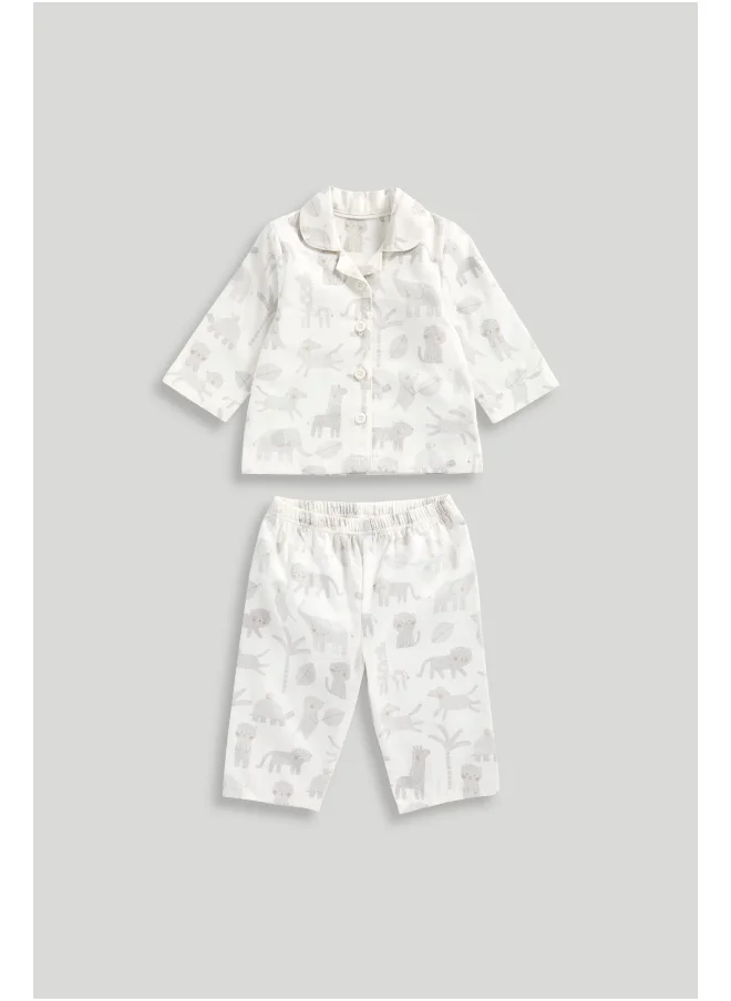 mothercare Safari Woven Baby Pyjamas