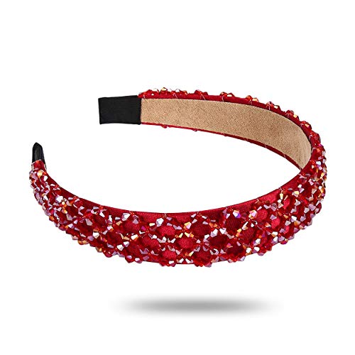 YouBella Hair Jewellery for women Crystal Studded Hair Band Hair Jewellery for Girls (Red) - Image 2