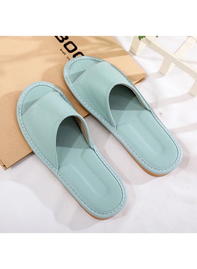 Guoluofei Genuine Leather Home Slippers For Men, Summer Indoor Non-slip Waterproof Cowhide Sandals, Soft-soled Home Slippers For Women - Image 2