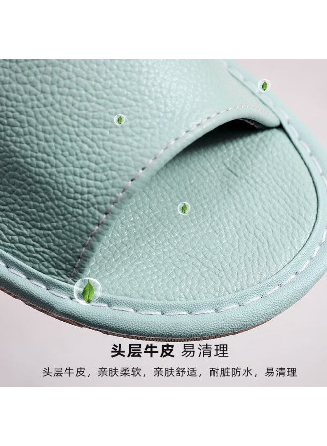 Guoluofei Genuine Leather Home Slippers For Men, Summer Indoor Non-slip Waterproof Cowhide Sandals, Soft-soled Home Slippers For Women - Image 3