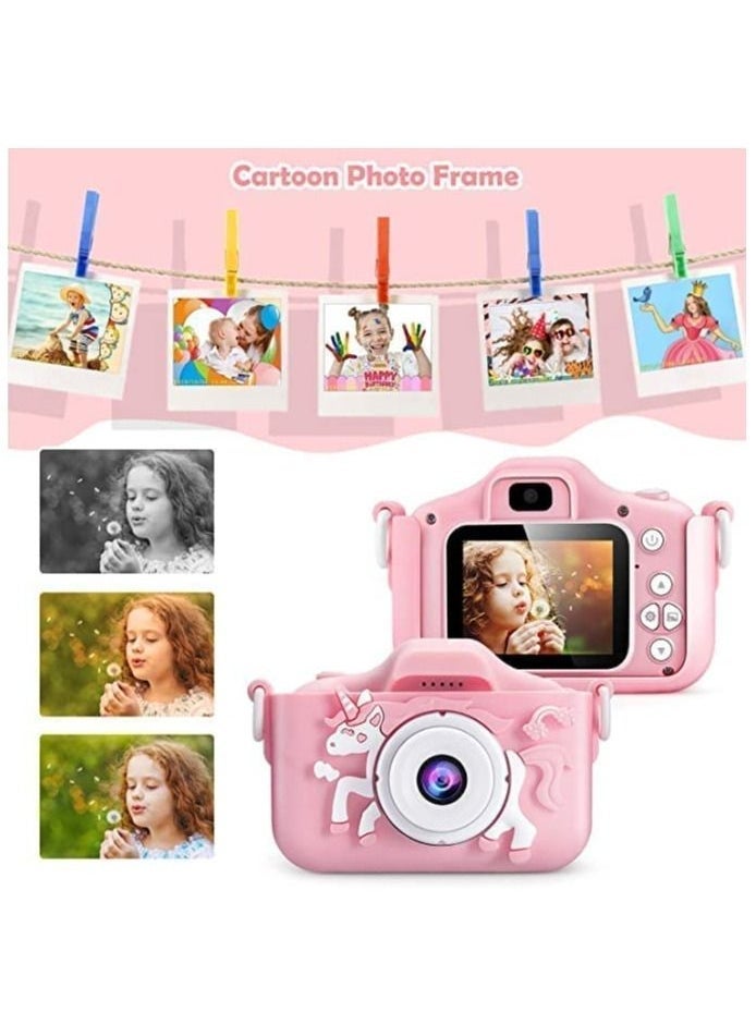 Kids Camera for Girls and Boys, Kids Digital Dual Camera 20MP Video Camcorder Anti-Drop Children Cartoon Selfie Camera, Camera for Kids with Games, Birthday Gift,32 gb mamory card supported - Image 4