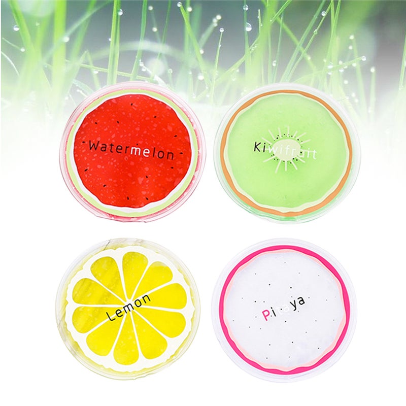 4PC Fruit Pattern Ice Pack Round Mini Portable Cooling Reusable Cold Pad for Travel Outdoor Headaches Eye - Image 5