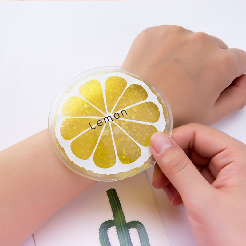 4PC Fruit Pattern Ice Pack Round Mini Portable Cooling Reusable Cold Pad for Travel Outdoor Headaches Eye - Image 2