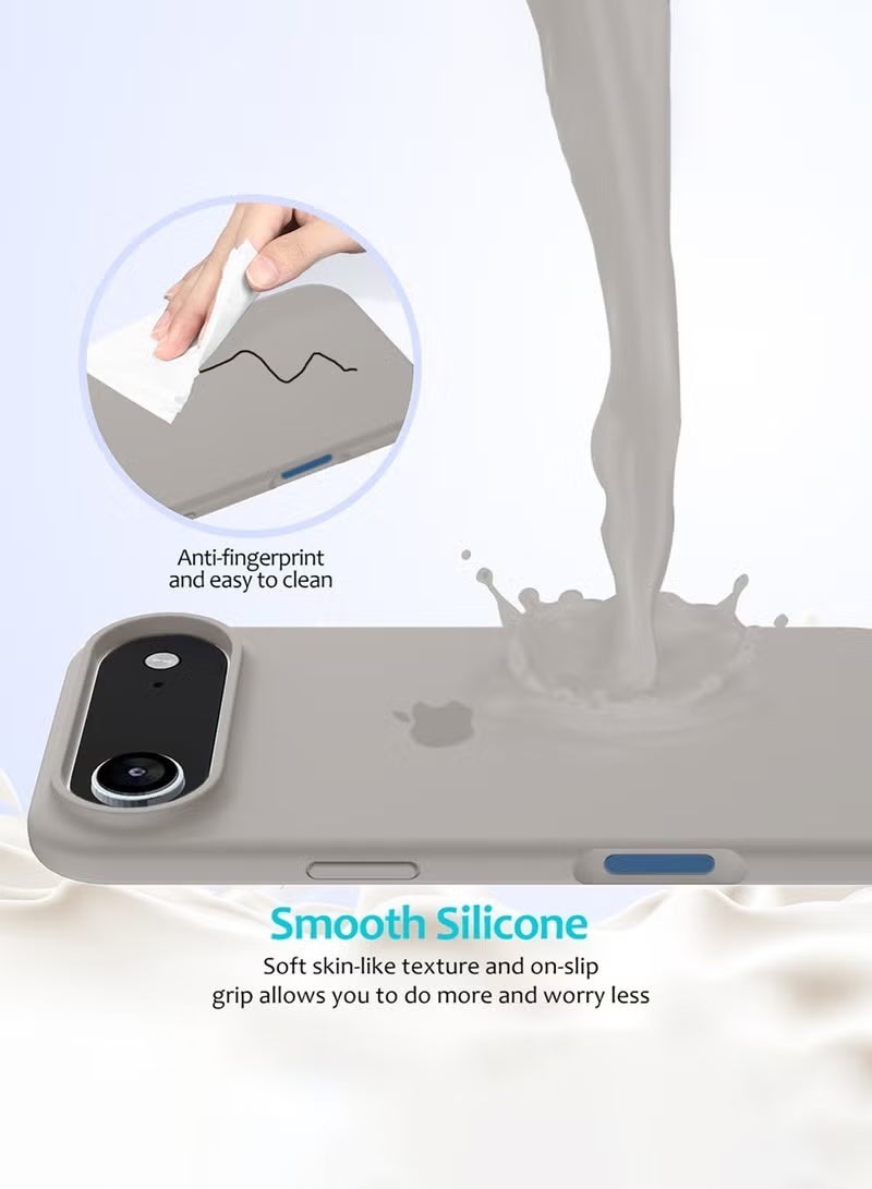 iPhone 17 Air Case Liquid Soft Silicone Slim iPhone 17 Air Cover with Inside Microfiber Lining Shockproof Protective Phone Case for iPhone 17 Air 6.5 inch - Image 4