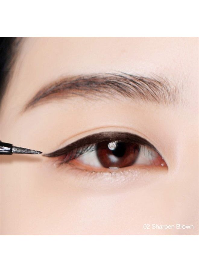 BBI@ BBIA - BBIA Last Pen Eyeliner, Waterproof Ink Type (02 Sharpen Brown) 0.02 Ounce - Image 1