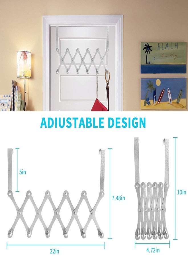 Prostuff.in Steel Hooks for Clothes, Over The Door Hanger Hooks Organizer, Cloth Hanger for Door, Flexible Door Back Hanger Rack, Bathroom Hangers for Clothes, Towel, Wardrobe (Silver) 1pcs - Image 5