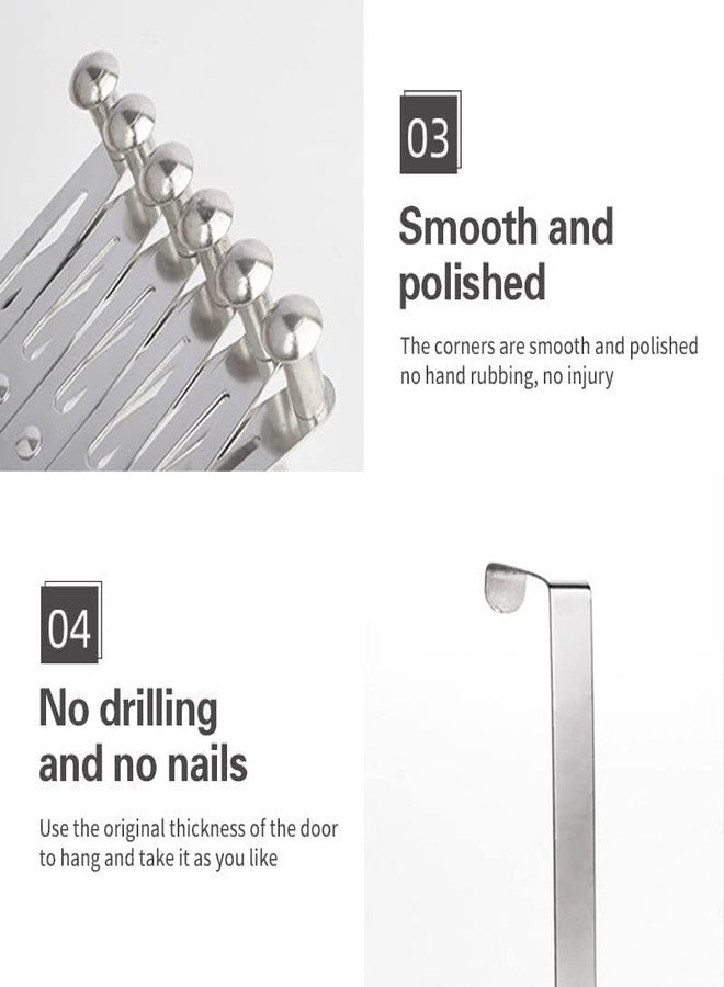 Prostuff.in Steel Hooks for Clothes, Over The Door Hanger Hooks Organizer, Cloth Hanger for Door, Flexible Door Back Hanger Rack, Bathroom Hangers for Clothes, Towel, Wardrobe (Silver) 1pcs - Image 4