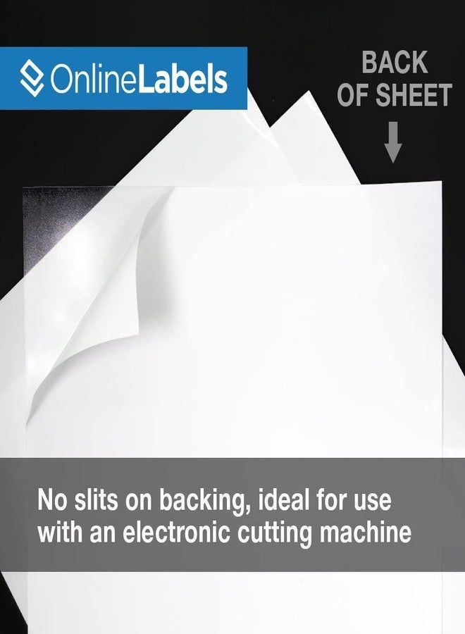 Online Labels ورق لاصق لامع شفاف مقاس 8.5 × 11 بوصة (للطابعات النافثة للحبر فقط) - 25 ورقة - ملصقات كاملة - ملصقات عبر الإنترنت - Image 2