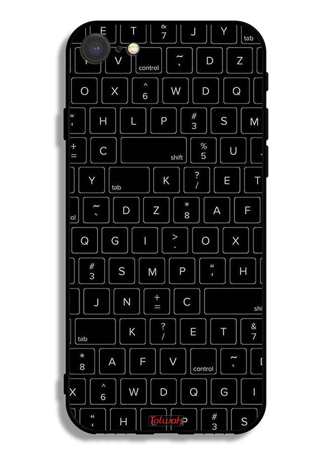 Apple iPhone SE (2022) Protective Case Random Keyboard Keys Pattern