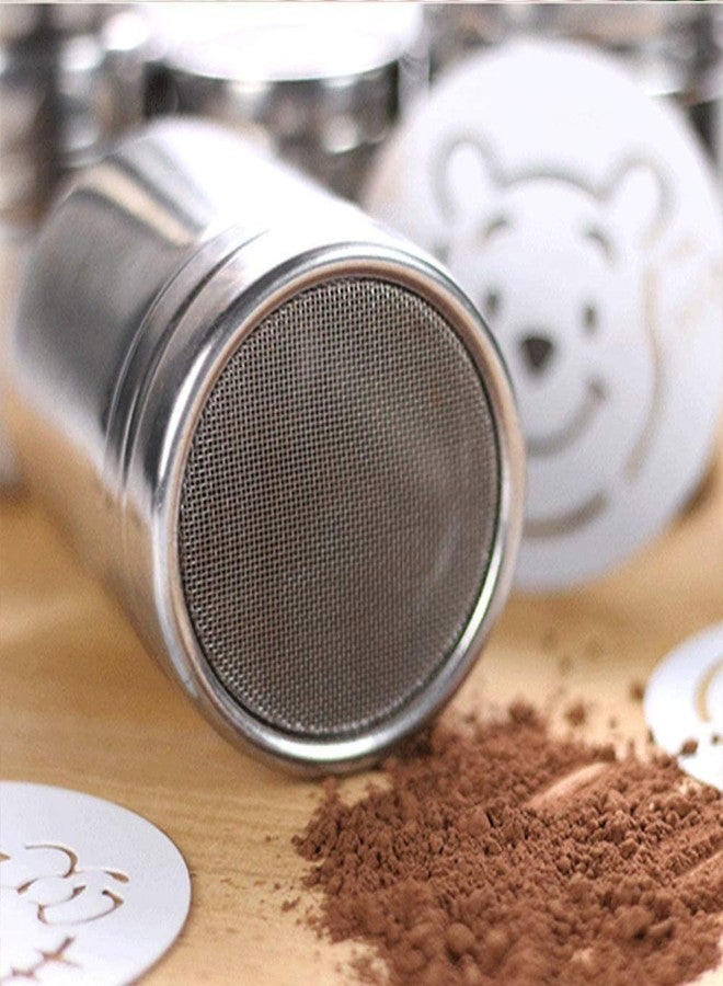FEOOWV Powder Shaker with Lid,Stainless Steel Fine Mesh Shaker, for Sifter Cocoa,Cinnamon Powder,Icing Sugar,Chocolate Coffee (Small-12Pcs) - Image 5