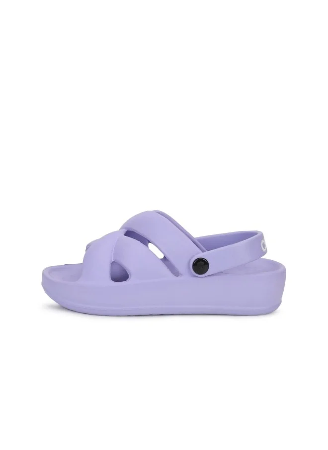 CHUPPS Purple Casual Slider Clogs for Women