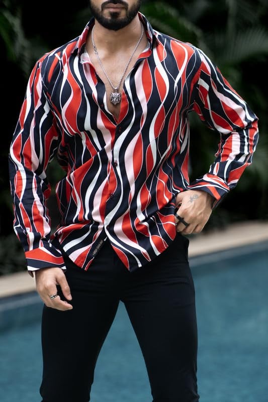 NoseQueen Shirt for Man | Shirts for Men Stylish | Casual Shirts for Men Full Sleeves | Shirt Men | Printed Shirt for Man | Mens Casual Shirt | Full Sleeve Shirt for Men - Image 5
