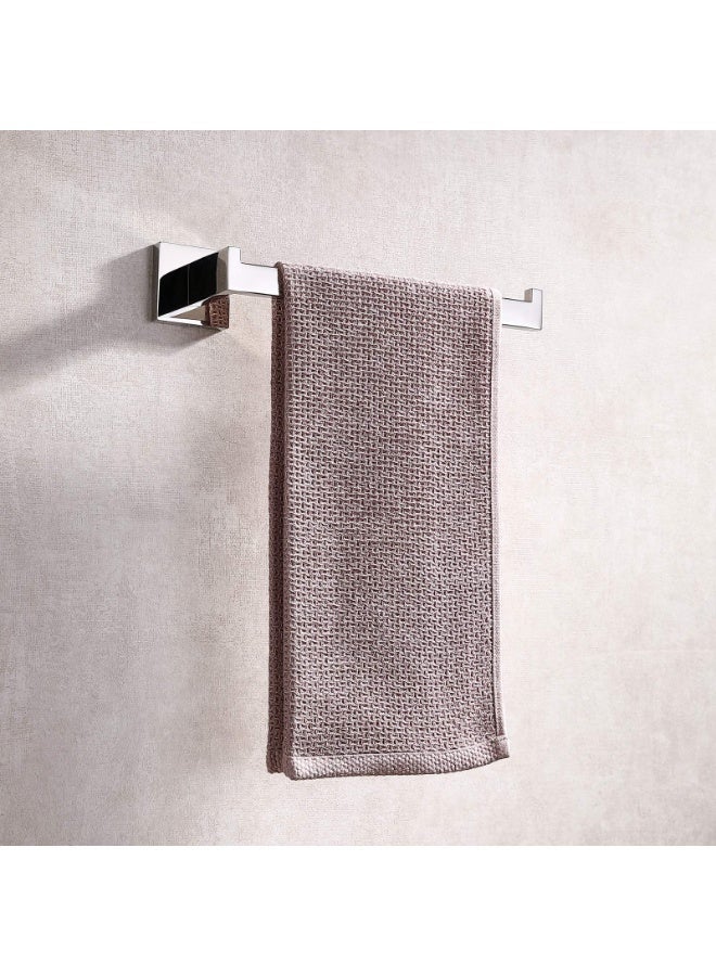Premium Stainless Steel Hand Towel Holder, Square Hand Towel Ring Heavy Duty Wall Mounted Modern Hand Towel Bar for Bathroom Kitchen, Polished Chrome - Image 2
