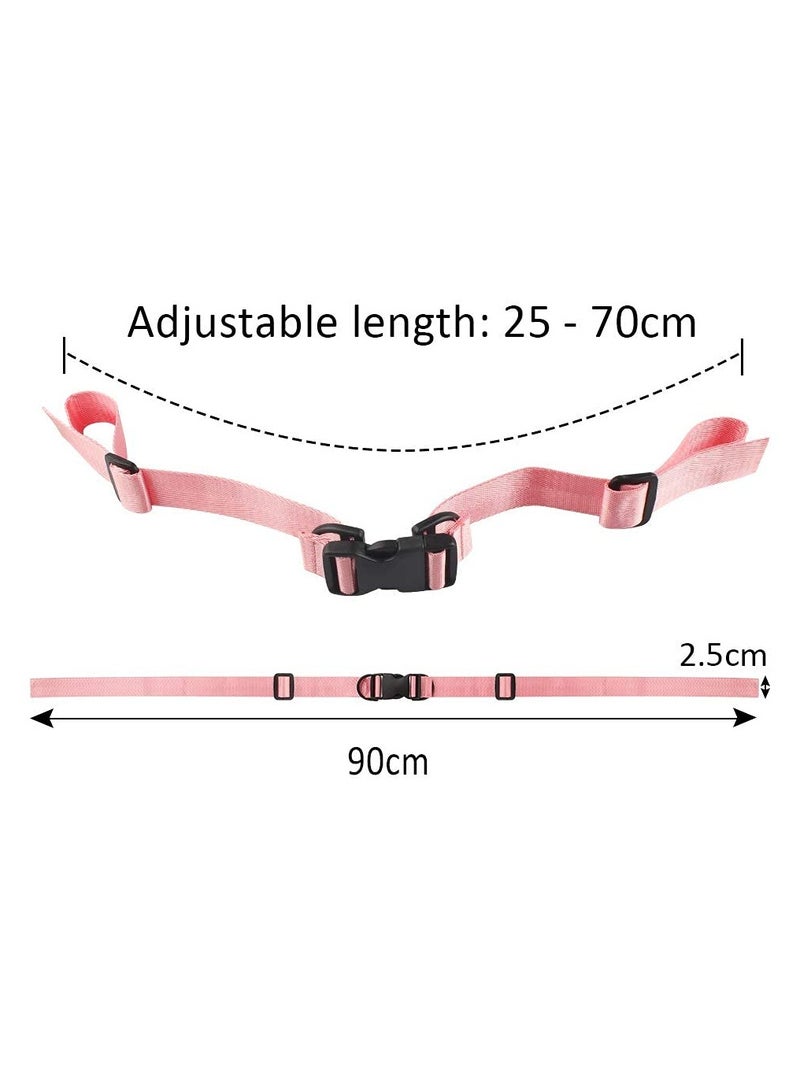 SOLARAE Backpack Chest Straps, Anti Slip Chest Strap Nylon Sternum Strap Backpack Chest Harness Adjustable Chest Strap for Rucksack Backpack (Black, Pink, Orange)6 Pieces - Image 3