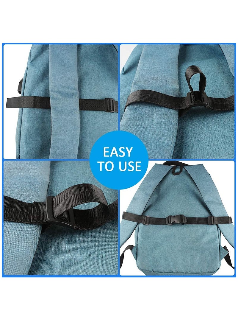 SOLARAE Backpack Chest Straps, Anti Slip Chest Strap Nylon Sternum Strap Backpack Chest Harness Adjustable Chest Strap for Rucksack Backpack (Black, Pink, Orange)6 Pieces - Image 4