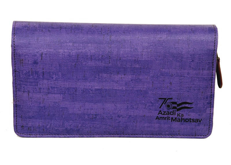 Sukeshcraft Multiple Cheque Book Holder | Original PU Holds Upto 8 Cheque Books, Locker Key Hook (PU -Purple) - Image 2