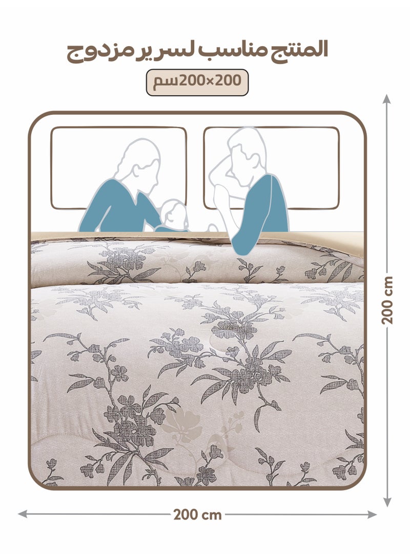 Doona Bedding Comforter Set, Fits 200×200 cm King Size Bed – 6 Pcs Reversible Printed Design – 350 GSM All-Season Comforter – Premium Brushed Microfiber - Image 3