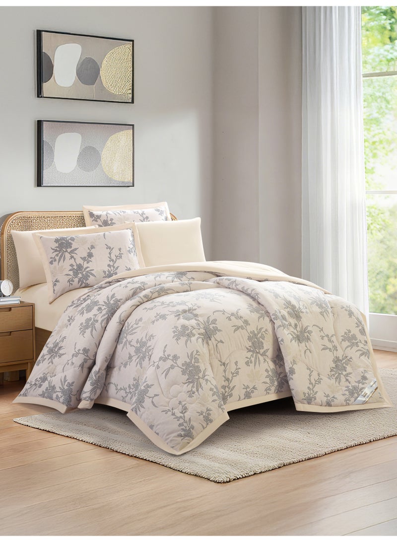 Doona Bedding Comforter Set, Fits 200×200 cm King Size Bed – 6 Pcs Reversible Printed Design – 350 GSM All-Season Comforter – Premium Brushed Microfiber - Image 2