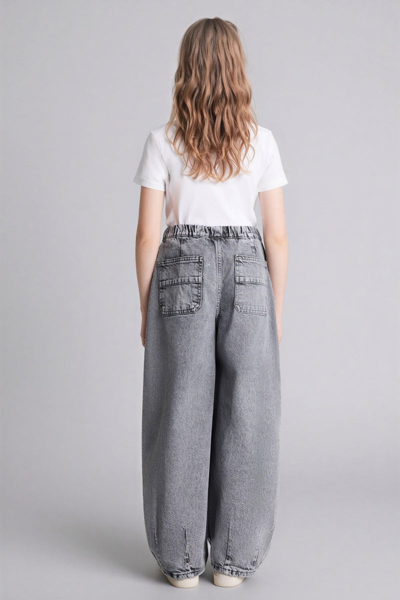 DeFacto Grey Girl Girl Relax Fit Jeans Casual - Image 5