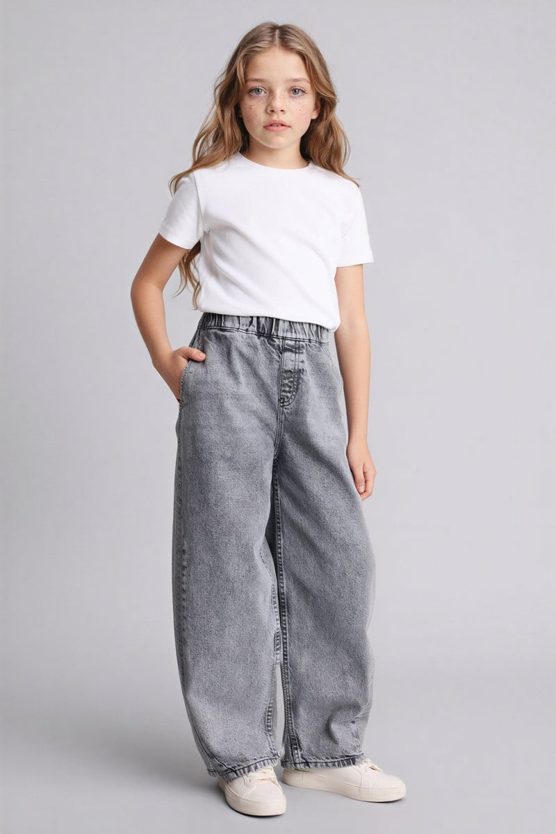 DeFacto Grey Girl Girl Relax Fit Jeans Casual - Image 1