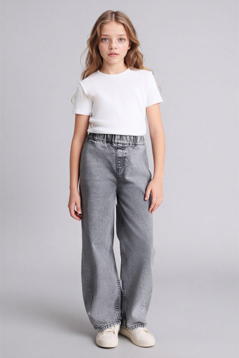 DeFacto Grey Girl Girl Relax Fit Jeans Casual - Image 2