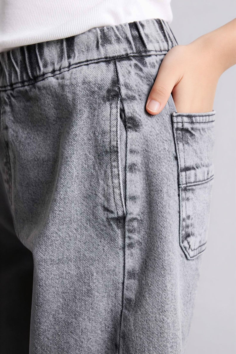DeFacto Grey Girl Girl Relax Fit Jeans Casual - Image 4