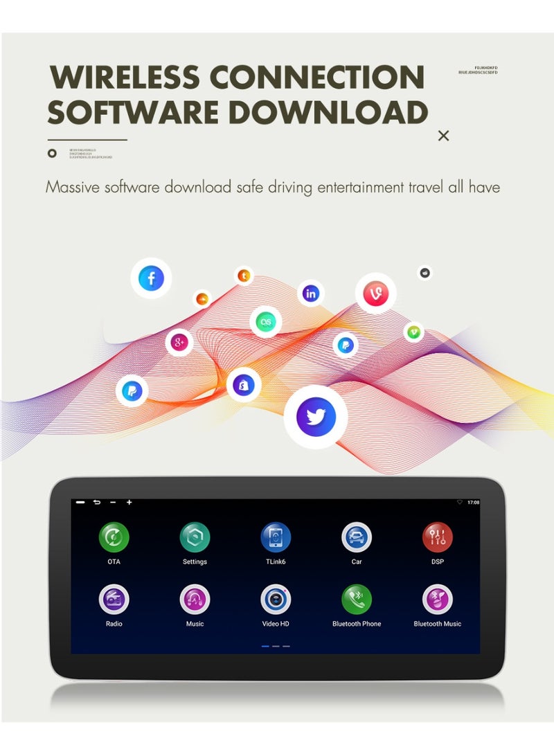 رايموس شاشة Raymos مقاس 12.3 بوصة تدعم نظام ملاحة GPS يعمل بنظام Android لسيارة Chevrolet Cruze 2008-2014 مع Apple Carplay Android Auto مع واجهة سريعة تتضمن 4G WiFi USB QLED (1280x720) - Image 4