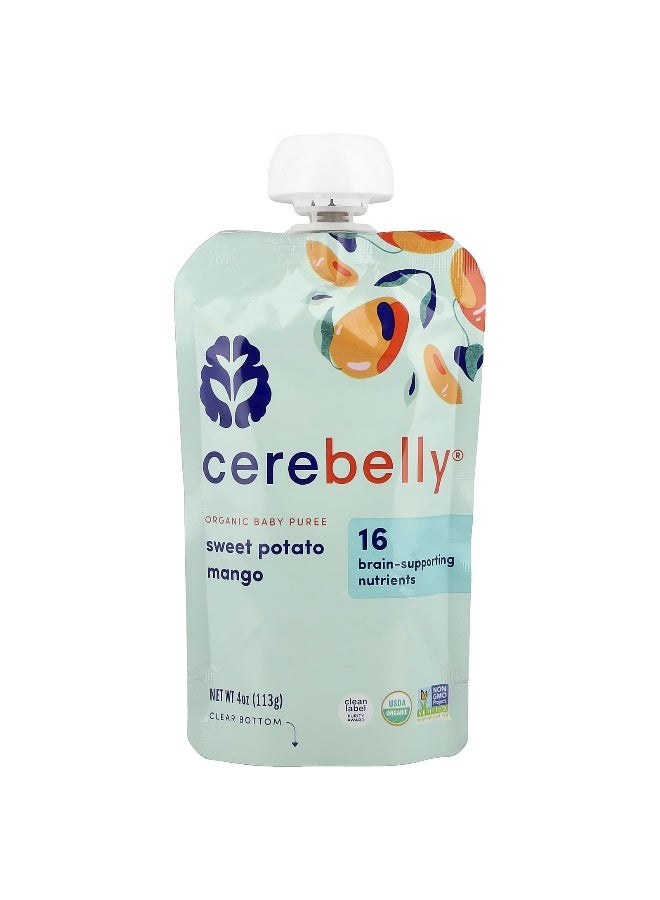 Cerebelly Cerebelly, Organic Baby Puree, Sweet Potato, Mango, 6 Pouches, 4 oz (113 g) Each  - Image 3