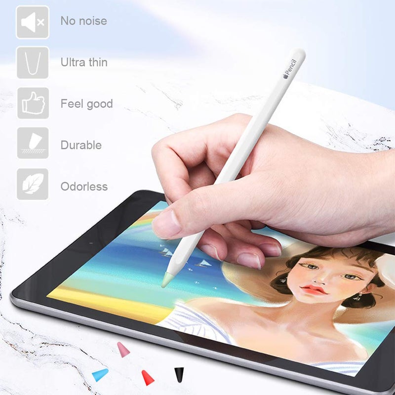 YINVA Cover for Apple Pencil Tips, Silicone Nib Mute Cap Accessories for Apple Pencil Pro/ 1st/ 2nd Gen/USB-C Pen Tip(30 PCS,10 Colors) - Image 3
