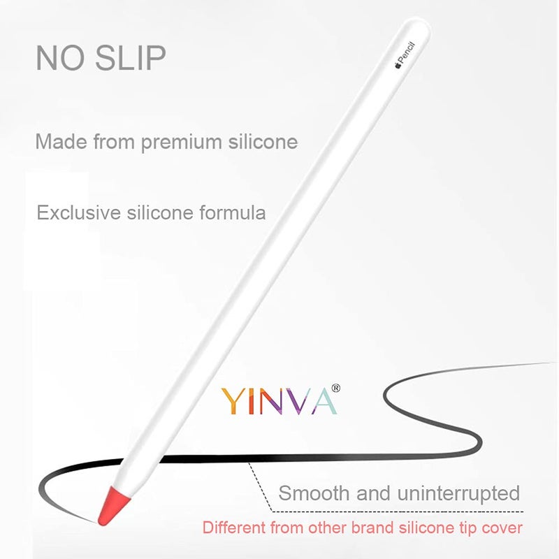 YINVA Cover for Apple Pencil Tips, Silicone Nib Mute Cap Accessories for Apple Pencil Pro/ 1st/ 2nd Gen/USB-C Pen Tip(30 PCS,10 Colors) - Image 4