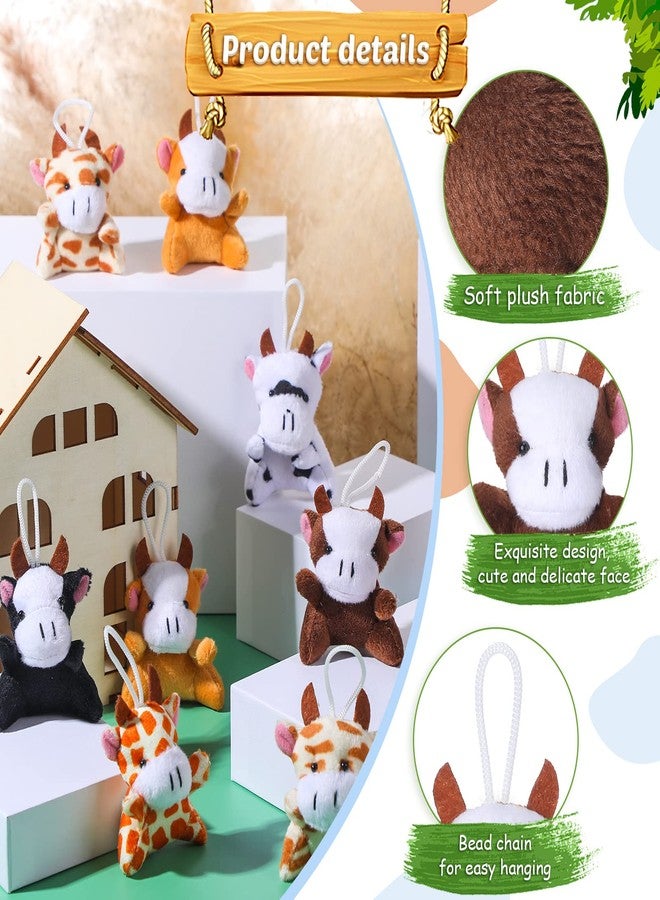 Aoriher 24 Pcs Mini Cow Plush Toys 3.15 Inch Stuffed Animal Bulk for Kids Kawaii Farm Cow with Detachable Chain for Keychain Gift Backpack Birthday Piñata Fillers School Prizes Classroom Reward - Image 4
