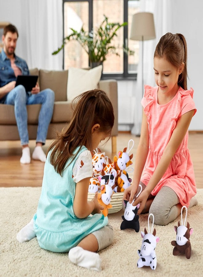 Aoriher 24 Pcs Mini Cow Plush Toys 3.15 Inch Stuffed Animal Bulk for Kids Kawaii Farm Cow with Detachable Chain for Keychain Gift Backpack Birthday Piñata Fillers School Prizes Classroom Reward - Image 5