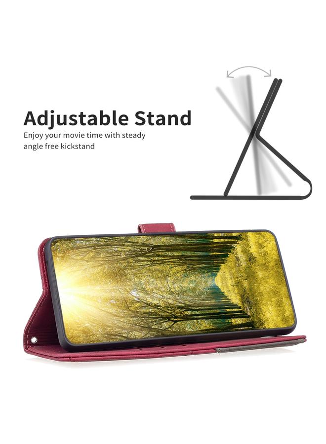 S-TOP Case For Honor 90 Lite/X50i Magnetic Buckle Rhombus Texture Leather Phone Case - Image 5