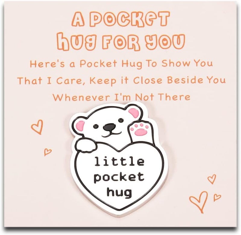 Vanlovemac Bear Pocket Hug Gift for Women Boyfriend Best Friends Girlfriend Men Cute Funny Gift for Sister Girls Family Son Daughter Keepsake Valentines Christmas Birthday Thinking of You Token Coin Small Gifts - Image 1