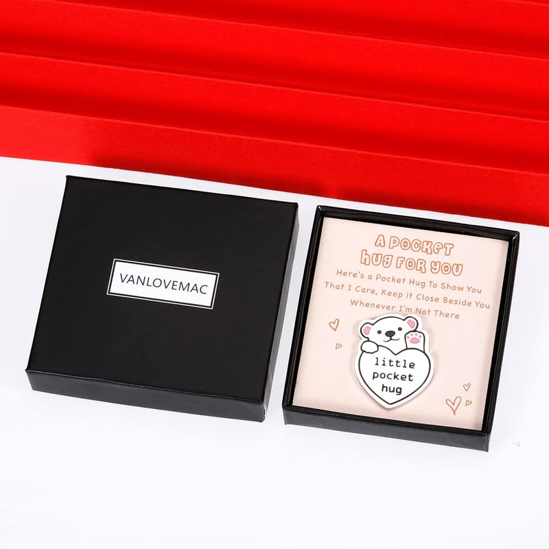 Vanlovemac Bear Pocket Hug Gift for Women Boyfriend Best Friends Girlfriend Men Cute Funny Gift for Sister Girls Family Son Daughter Keepsake Valentines Christmas Birthday Thinking of You Token Coin Small Gifts - Image 5