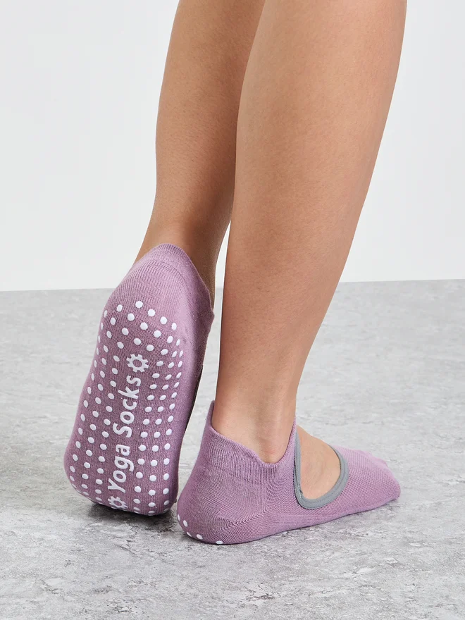 Styli Active Styli Contrast Edge Peep Silicon Pad Yoga Socks