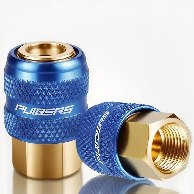 PUIBERS 2PCS Open Flow Air Chuck 14 FNPT Brass Tire Inflator Coupler for Fast Tire Inflation Measurement Air Chucks for Tires Ideal for Portable Air inflator Max Pressure 150 PSI - Image 3