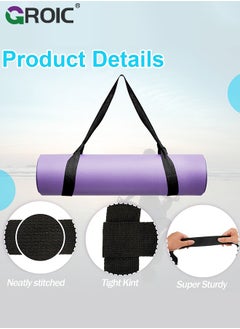 GROIC 4 Pcs Yoga Mat Strap Sling Adjustable Thick Yoga Mat Carrier Stretching Strap Yoga Mat Sling Holder Women Stretching Band,Yoga Parts  - Image 2