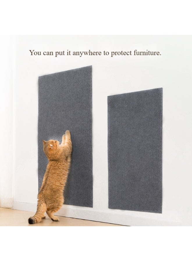 Oldzhan 60cmx30cm (dark gray) cat climbing mat, freely cut and pasted, cat teaser, wear-resistant, scratch-resistant, no debris, cat scratch wall sticker, cat climbing board, cat scratching board - Image 1