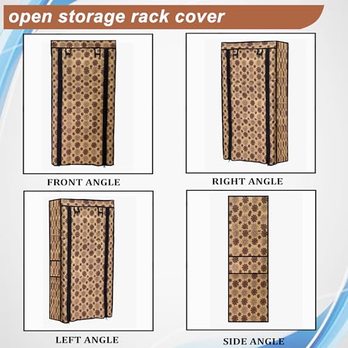 ROBMOB Shoe Rack Cover Replacement Dustproof Fabric Zip Organizer for Storage Stand Cabinet Entryway Bedroom Wardrobe Protective Covering for Home Use (4-Layer) - Image 5
