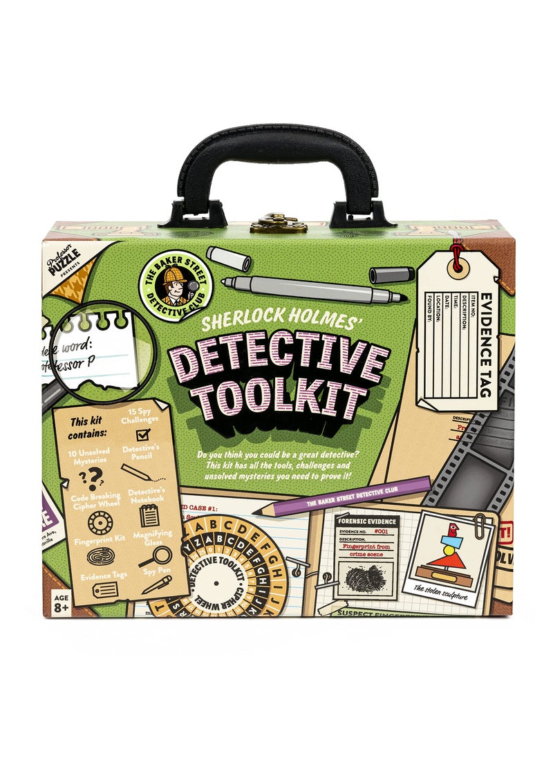 Professor Puzzle Professor PUZZLE The Detective Toolkit - Mystery Case - Sherlock Holmes Themed Detective kit for Cracking Cases and Solving Mysteries  - Image 1