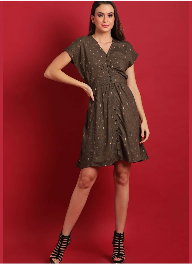 Campus Sutra Printed Mini Dress