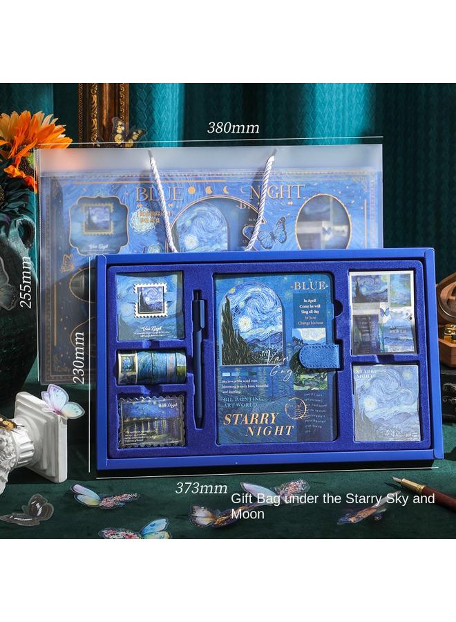 Bluejw Retro Butterfly Hand Book Suit Gift Box 2024 New Girl Hand Book Sticker Material Gift Bag Primary School - Image 1