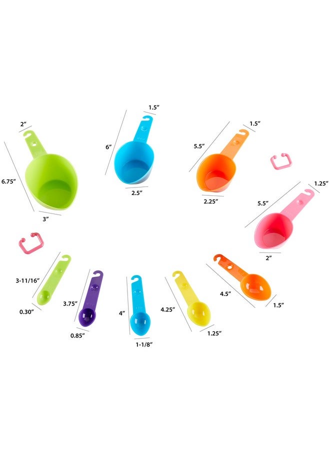 C.R. Gibson C.R. Gibson Kids in The Kitchen Measuring Cups and Spoons Set, Multicolor  - Image 5