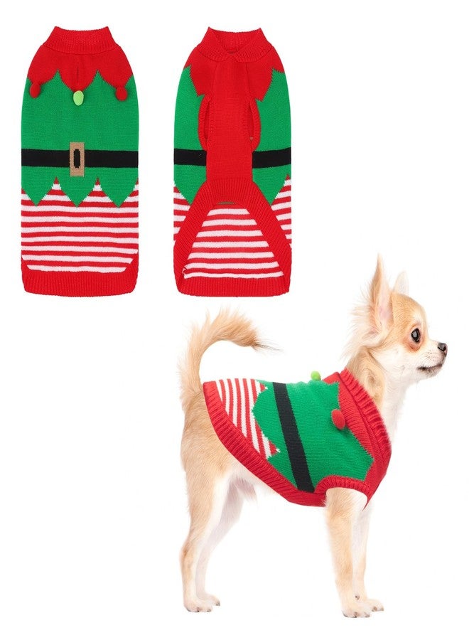 KOOLTAIL Dog Christmas Sweater Winter Clothes - Knitwear Soft Santa Claus Shirt for Cold Weather, Fleece Pet Sweatshirt Pullover Jumper Outfit for Small Medium Large Dogs Puppy Cats Girls Boys Red S - Image 1