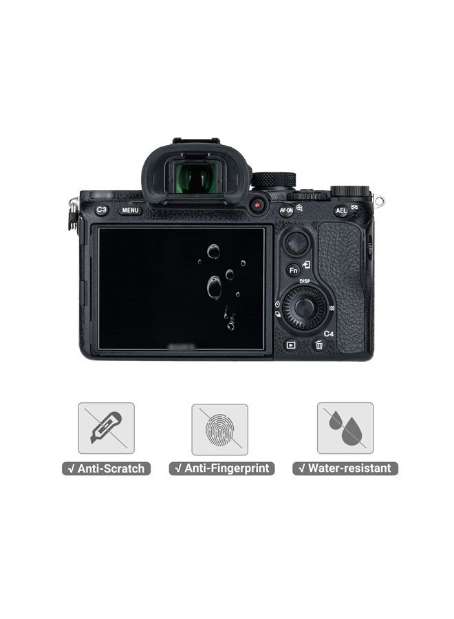 JJC (2 Pack) A7 IV ZV-E1 Screen Protector,Camera Screen Protector Specially Designed for Sony ZV-E1 A7 IV A7M4 Alpha 7 IV Camera (Only), Ultra-Thin Anti-Fingerprint Anti-Scratch 9H Hardness 2.5D Rounded E - Image 2
